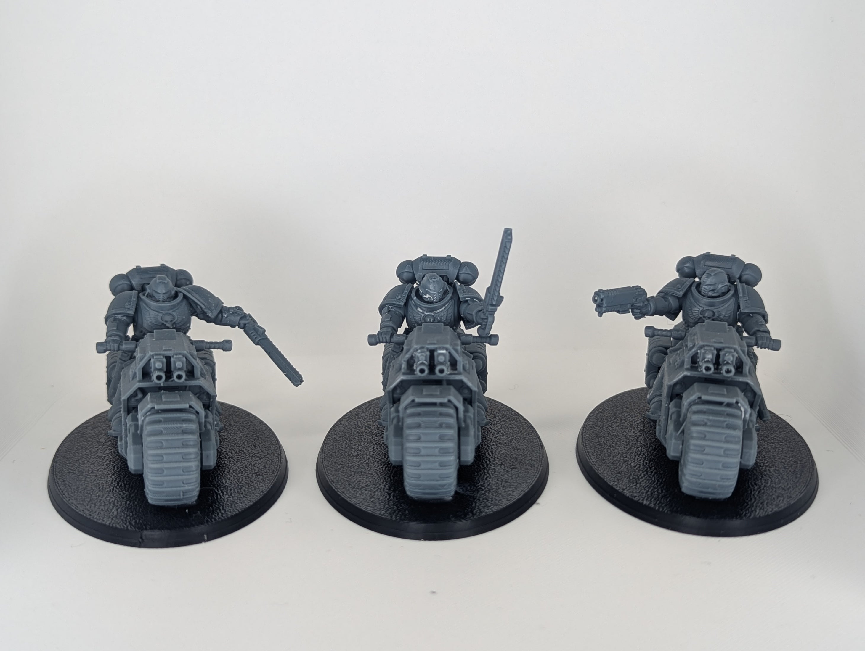 Futuristic Armored Biker Calvary | Resin Miniatures | 32mm Scale Wargaming Model Proxy