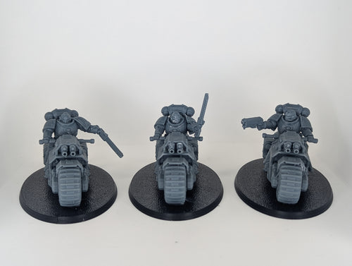 Futuristic Armored Biker Calvary | Resin Miniatures | 32mm Scale Wargaming Model Proxy
