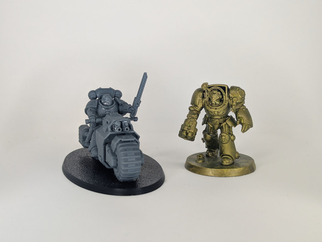 Futuristic Armored Biker Calvary | Resin Miniatures | 32mm Scale Wargaming Model Proxy