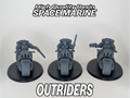 Futuristic Armored Biker Calvary | Resin Miniatures | 32mm Scale Wargaming Model Proxy