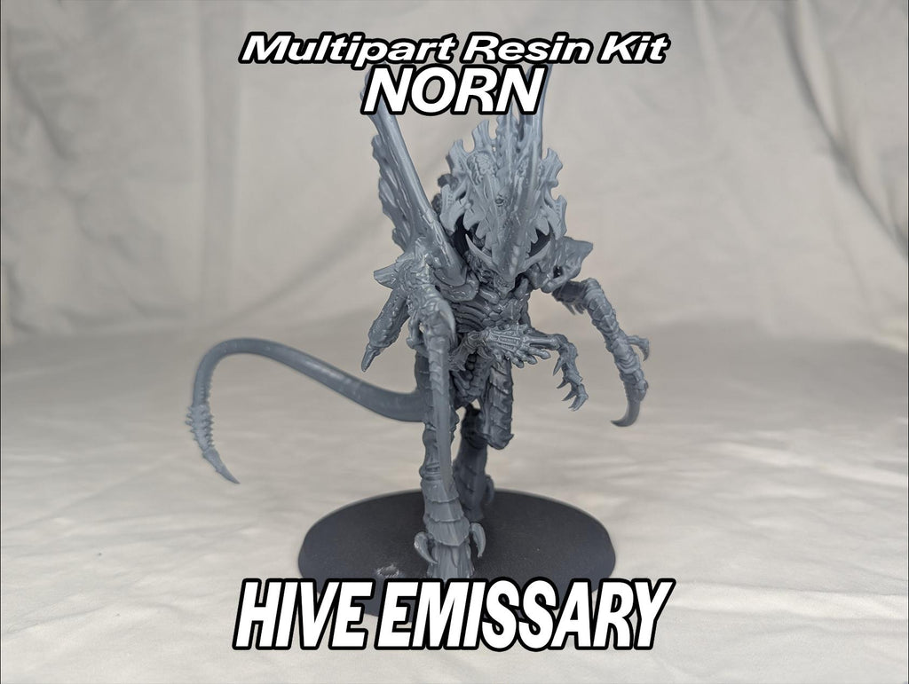 Hive Emissary | Resin Multipart Miniature Kit | 32mm Scale Wargaming Model 40K Proxy