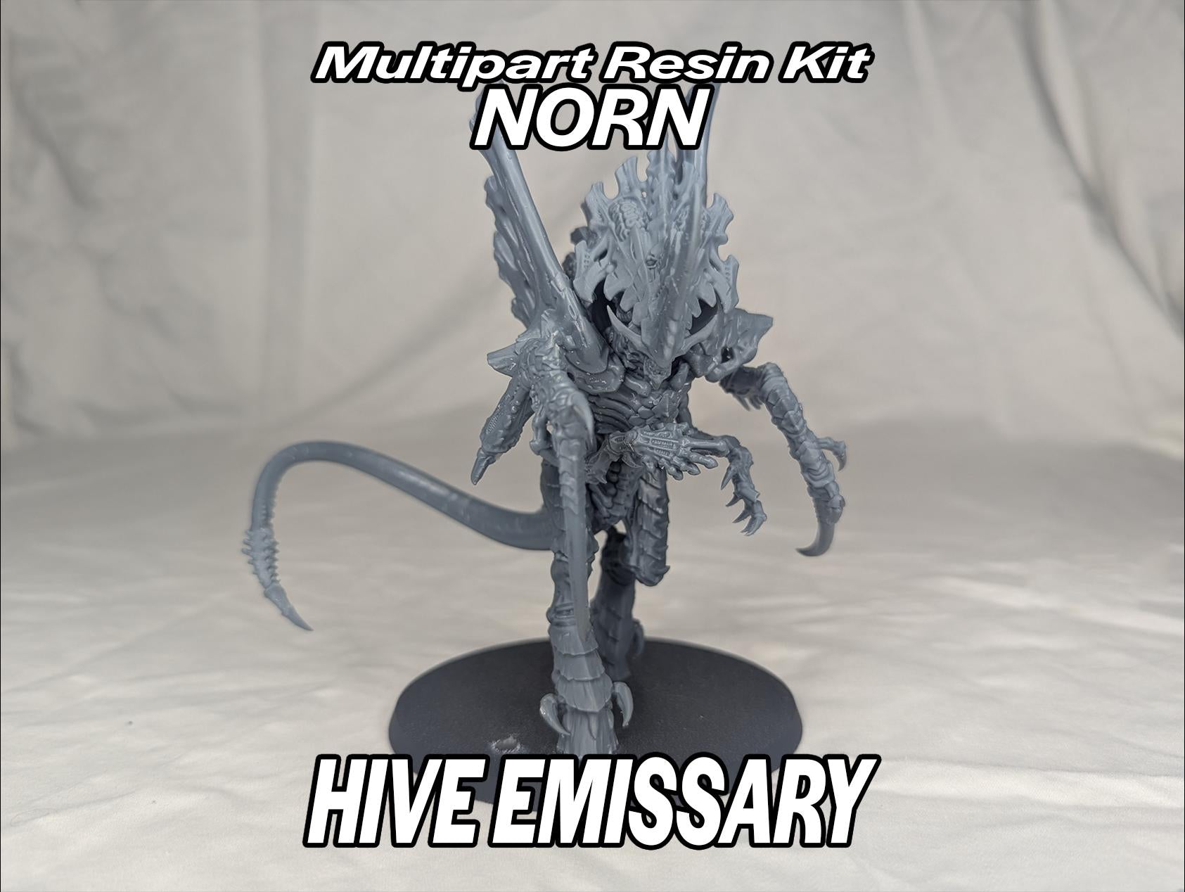Hive Emissary | Resin Multipart Miniature Kit | 32mm Scale Wargaming Model 40K Proxy